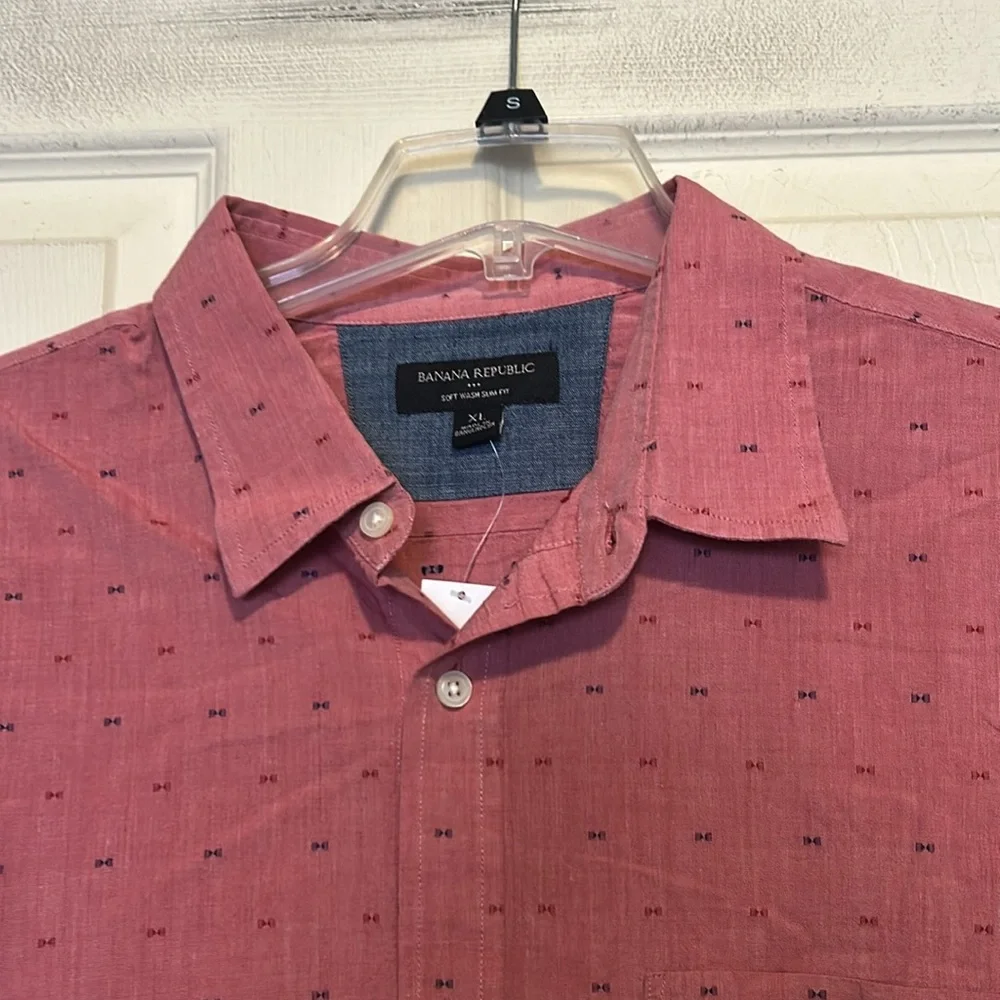 Banana Republic Long Sleeve Button Down Shirt Size XL Slim Fit Pink